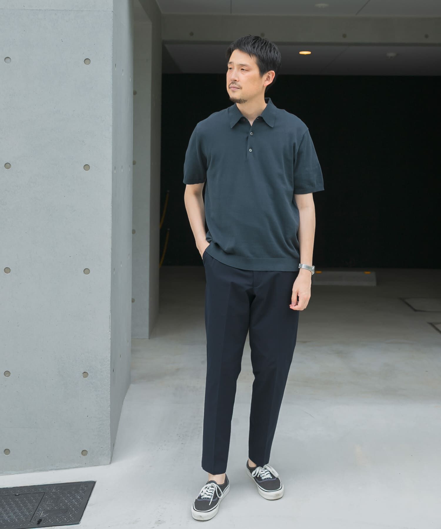 URBAN RESEARCH DOORS「『UR TECH ひやサラクール』『接触冷感/UVカット』 ニットポロシャツ」|シャツ・ブラウス|