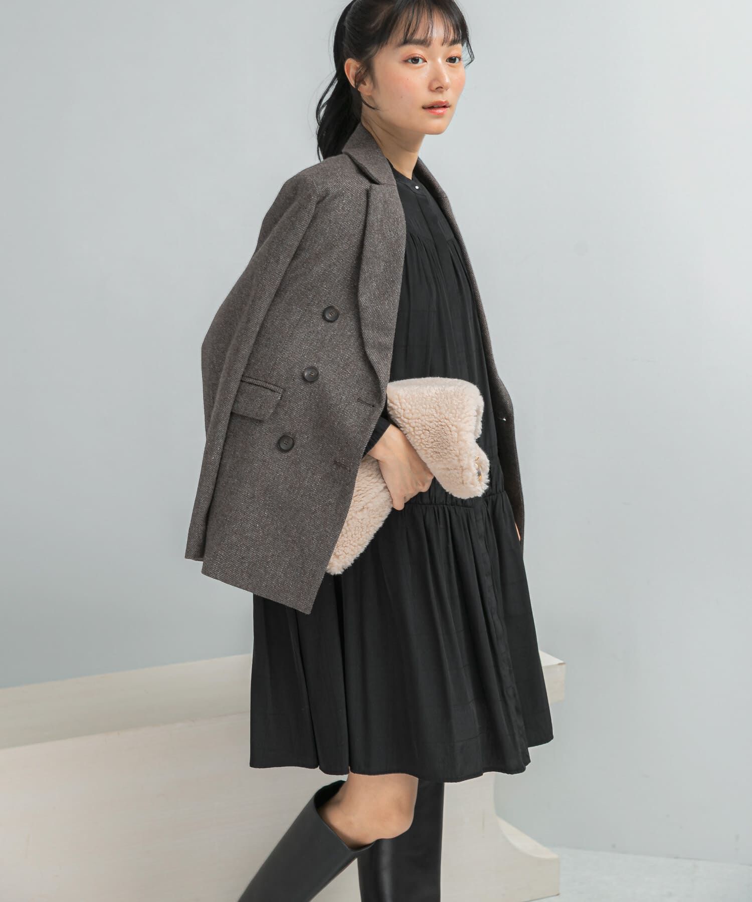 URBAN RESEARCH ROSSO「シャドーチェックミニワンピース」|ワンピース|