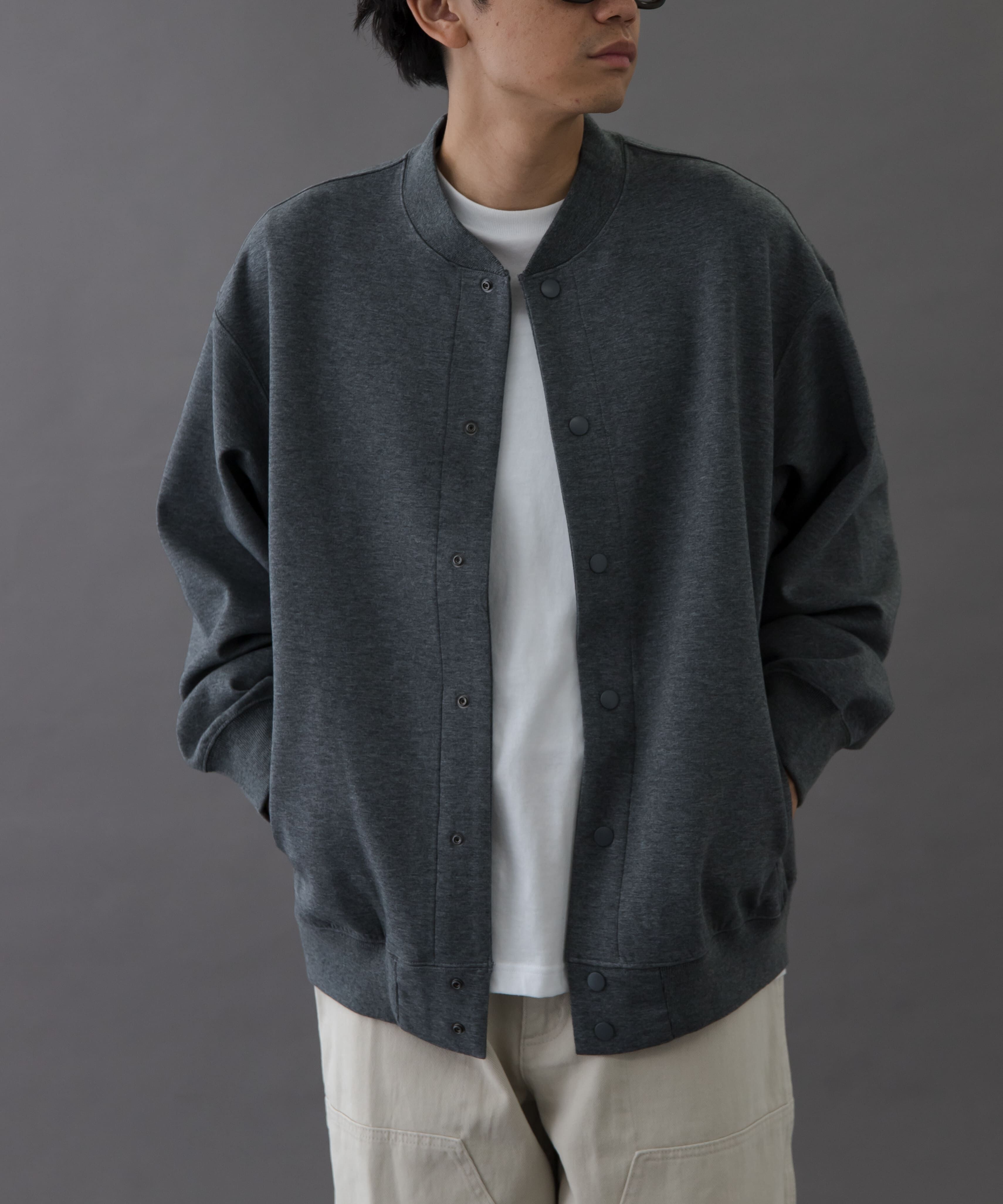 URBAN RESEARCH DOORS「FORK&SPOON　ダンボールスナップカーディガン」|カーディガン|グレー系その他