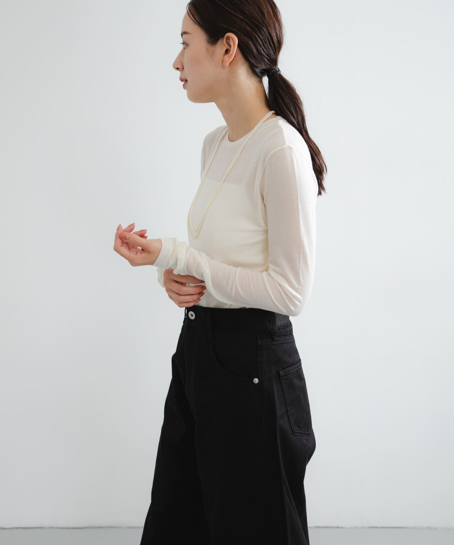 URBAN RESEARCH「カシミヤシルククルーネックカットソー」|Tシャツ・カットソー|