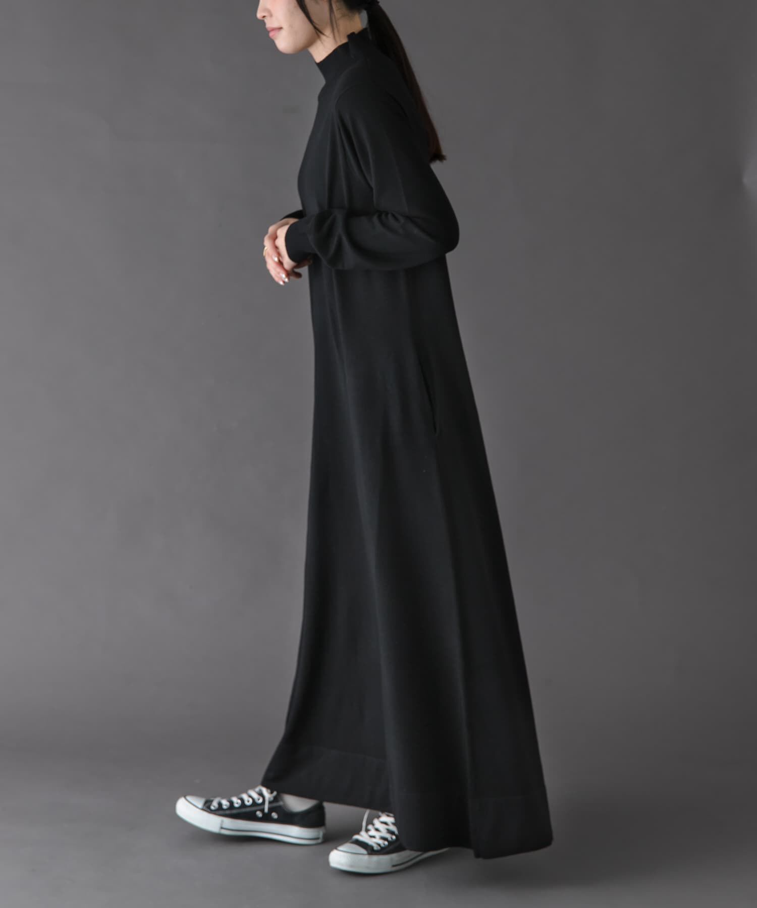 URBAN RESEARCH DOORS「FORK&SPOON　ハイネックフレアニットワンピース」|ワンピース|