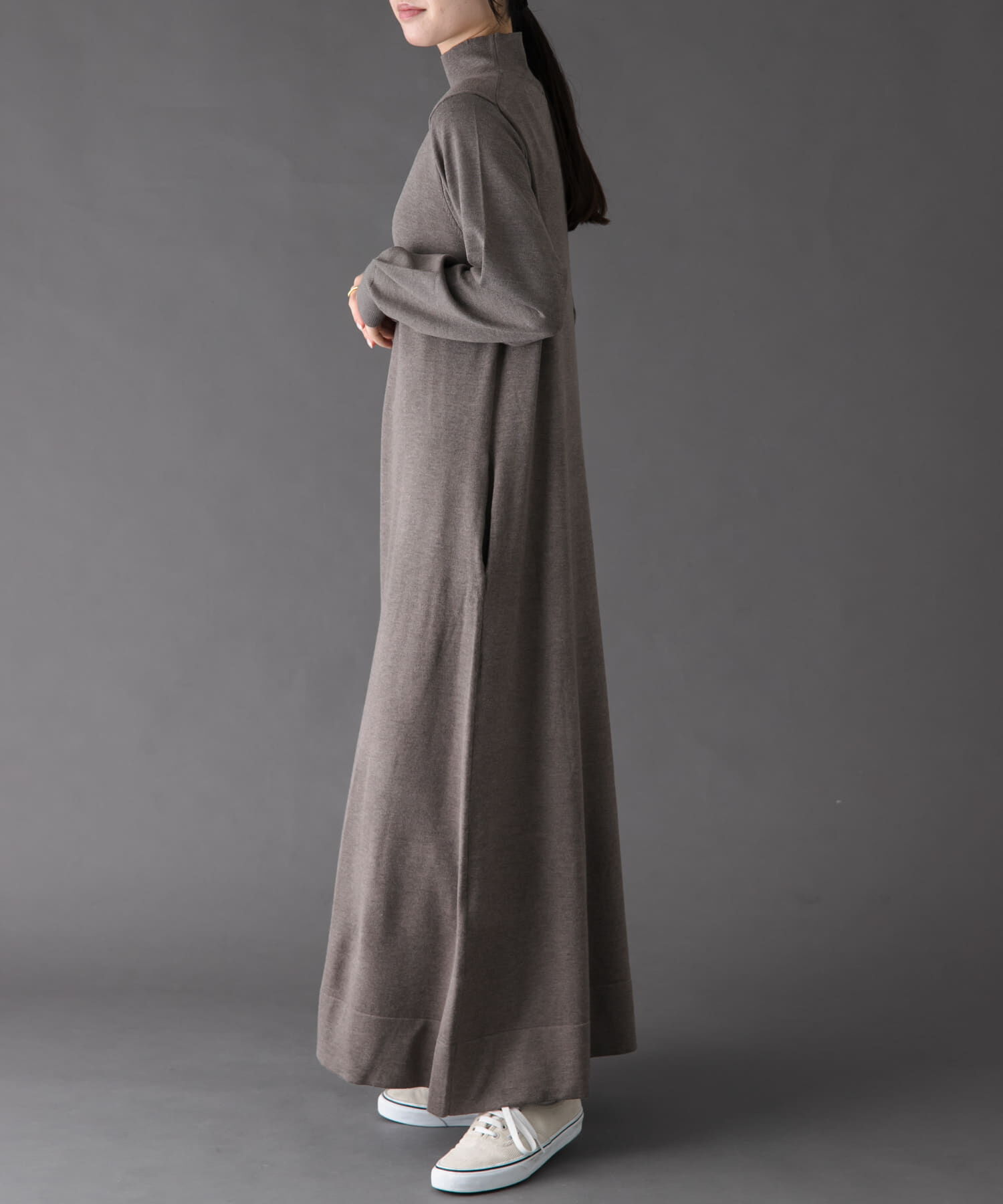 URBAN RESEARCH DOORS「FORK&SPOON　ハイネックフレアニットワンピース」|ワンピース|