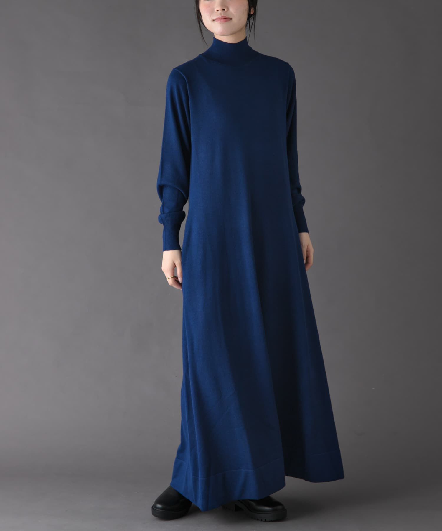 URBAN RESEARCH DOORS「FORK&SPOON　ハイネックフレアニットワンピース」|ワンピース|