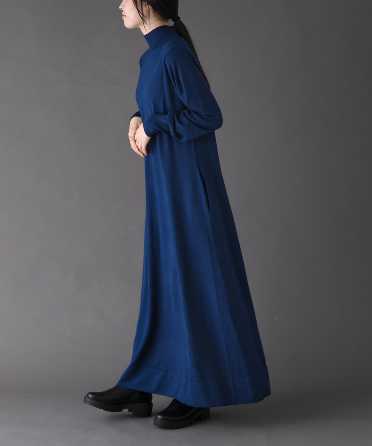 URBAN RESEARCH DOORS「FORK&SPOON　ハイネックフレアニットワンピース」|ワンピース|