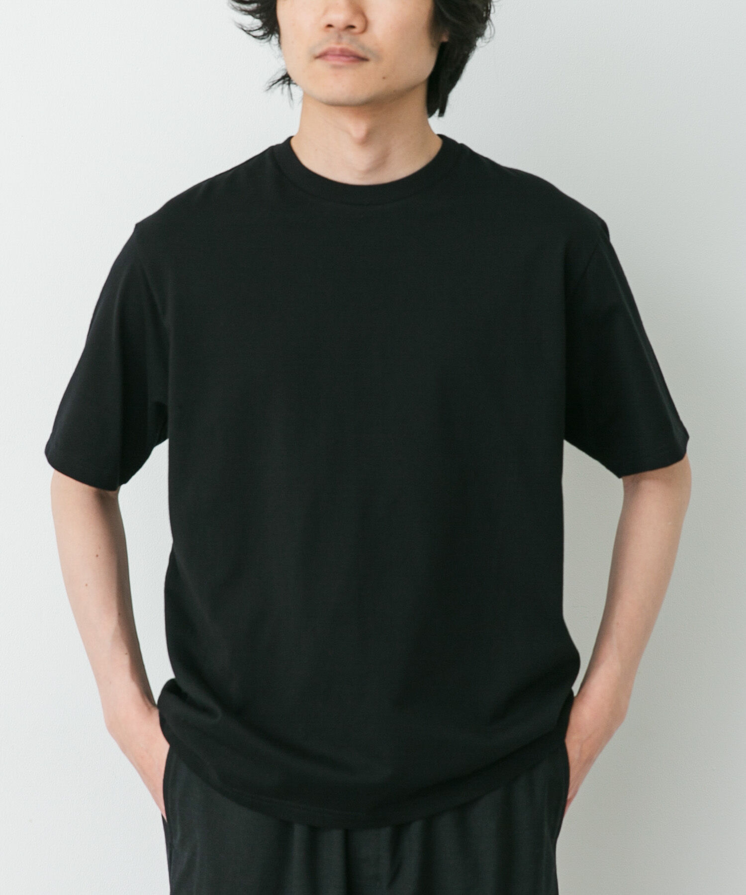URBAN RESEARCH DOORS「marka　CREW NECK T-SHIRTS」|Tシャツ・カットソー|ブラック
