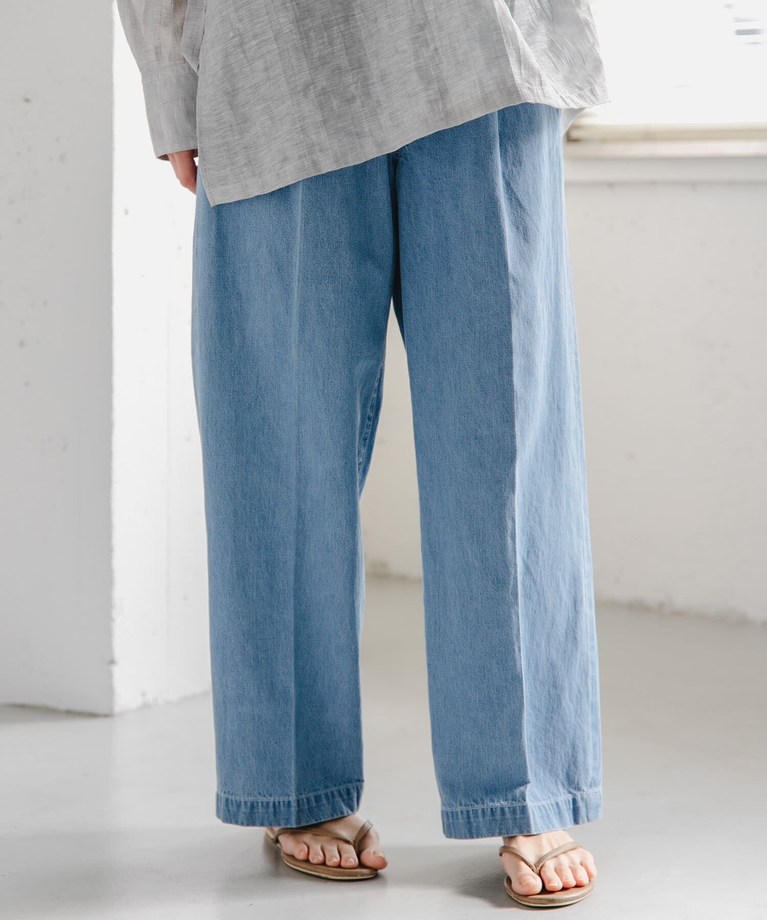 URBAN RESEARCH DOORS「FORK&SPOON　綿麻デニムパンツ」|デニム|