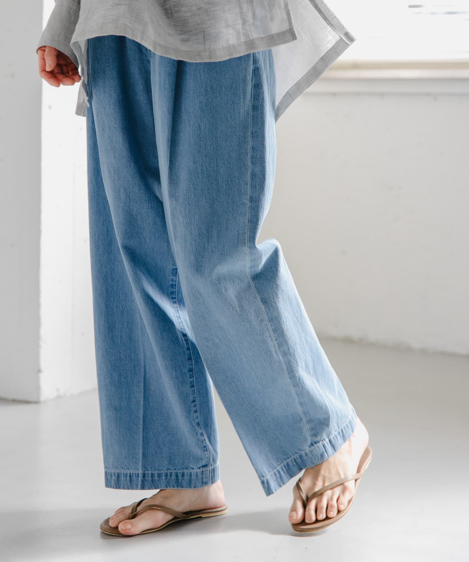 URBAN RESEARCH DOORS「FORK&SPOON　綿麻デニムパンツ」|デニム|