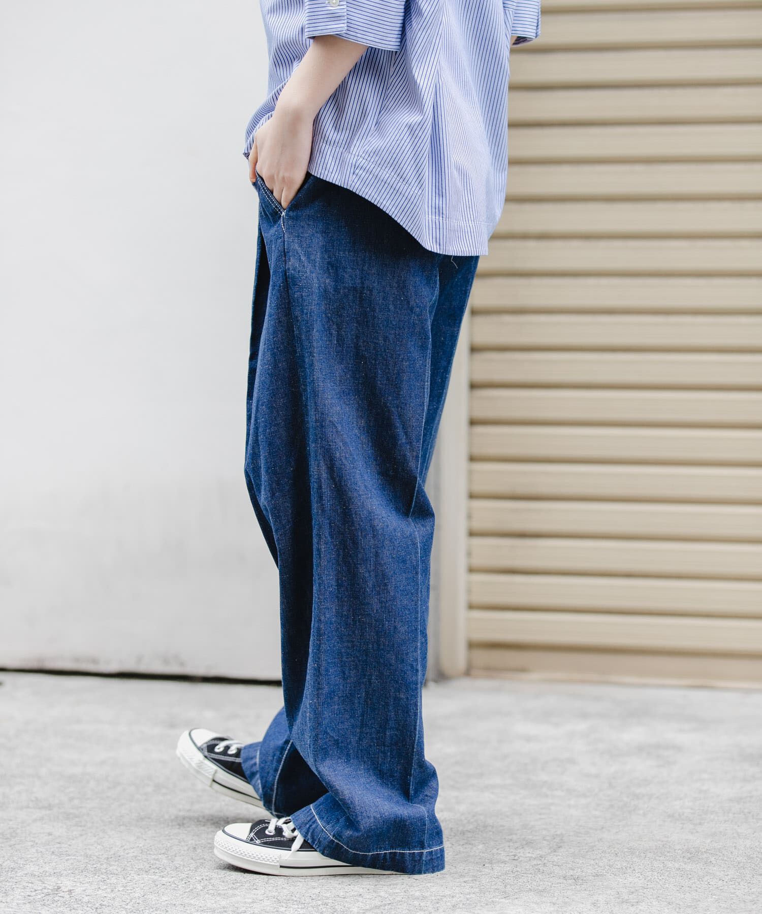 URBAN RESEARCH DOORS「FORK&SPOON　綿麻デニムパンツ」|デニム|