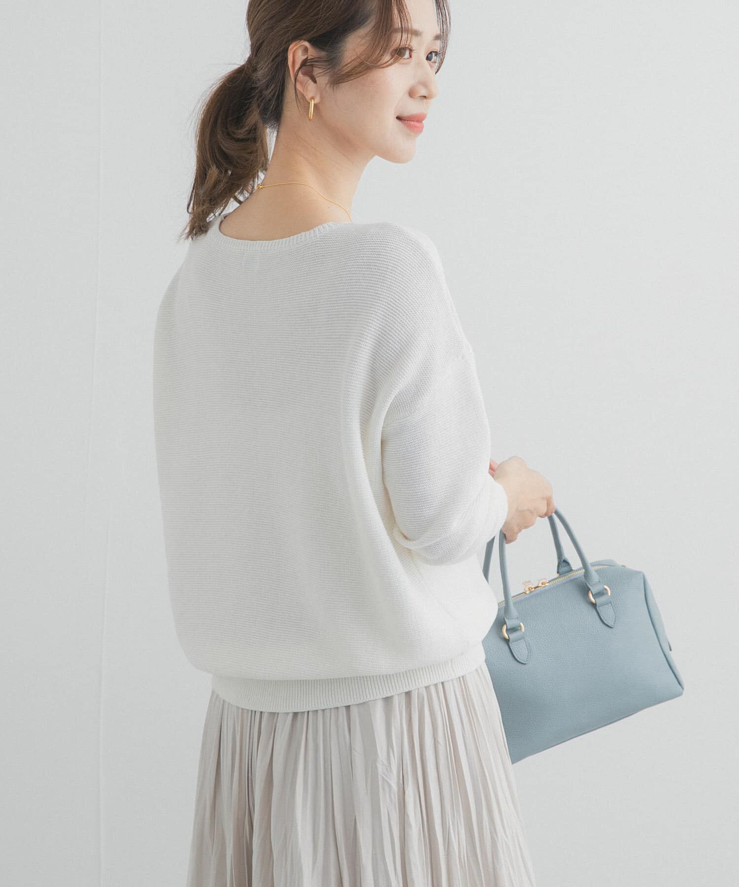 URBAN RESEARCH DOORS「コットンボートネックガーターKNIT」|ニット・セーター|