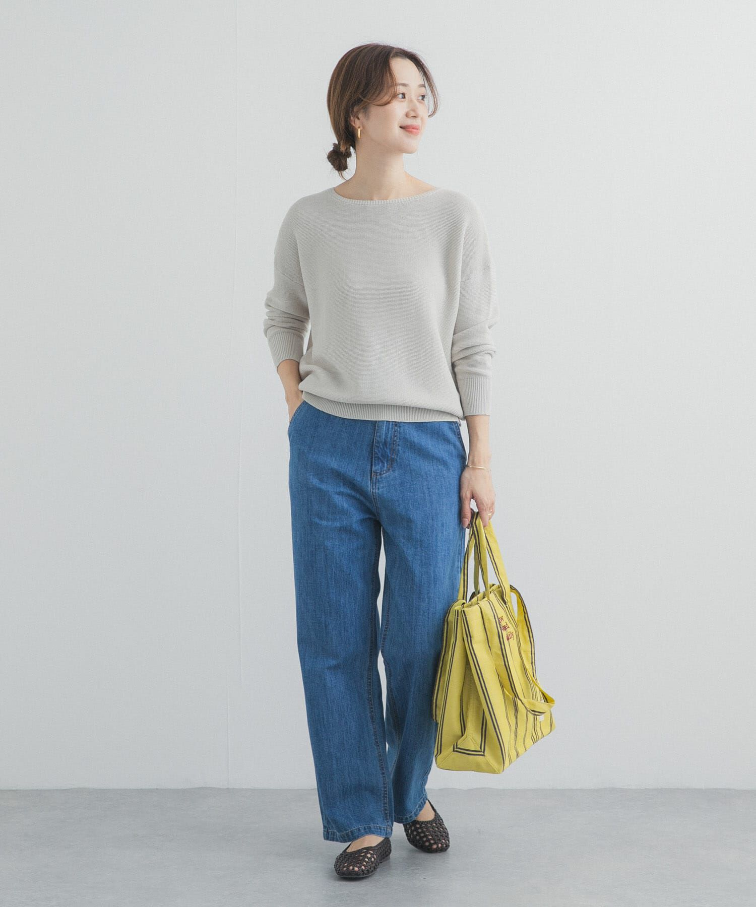 URBAN RESEARCH DOORS「コットンボートネックガーターKNIT」|ニット・セーター|