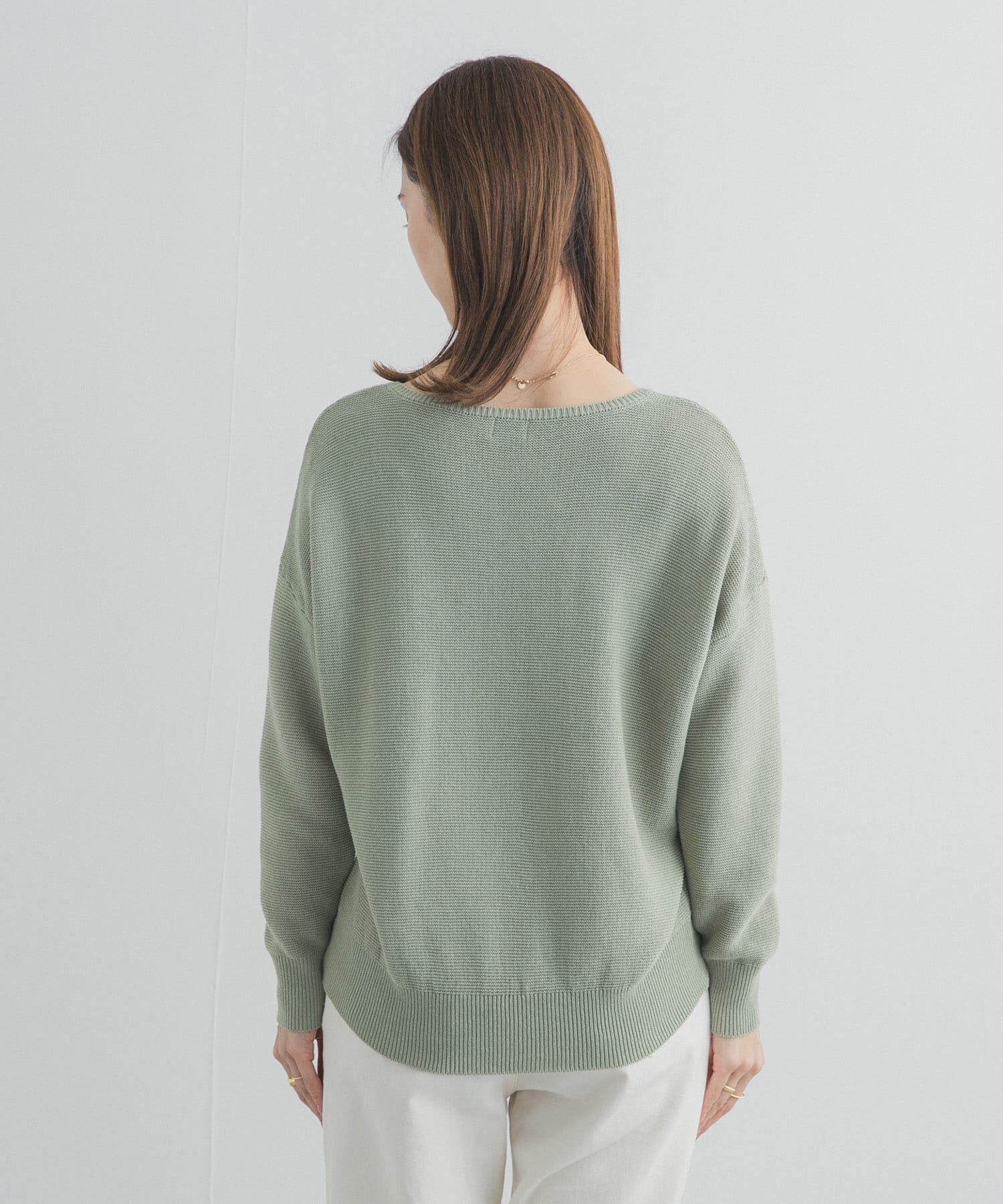 URBAN RESEARCH DOORS「コットンボートネックガーターKNIT」|ニット・セーター|