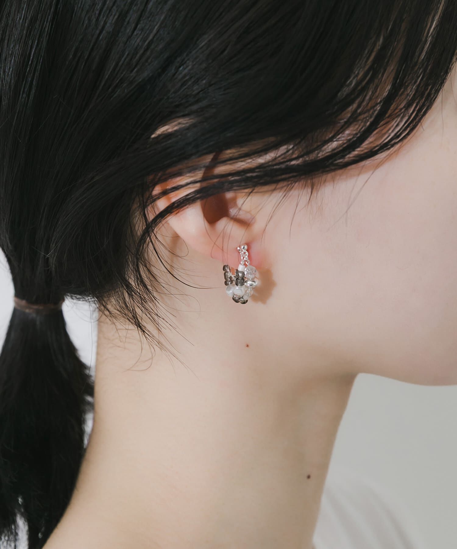 SMELLY「ビーズレイヤードイヤリング」|イヤリング|