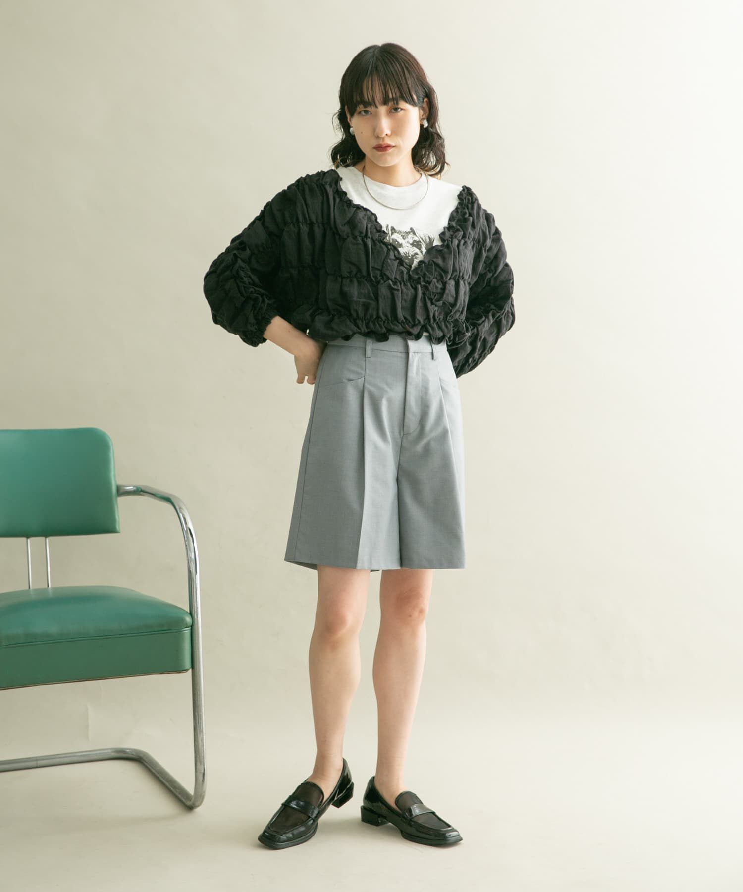  「マルチWAYシャーリングブラウス」|シャツ・ブラウス|