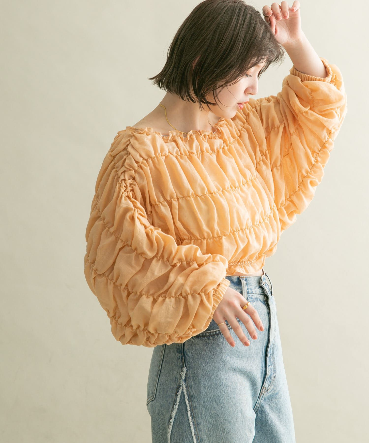  「マルチWAYシャーリングブラウス」|シャツ・ブラウス|