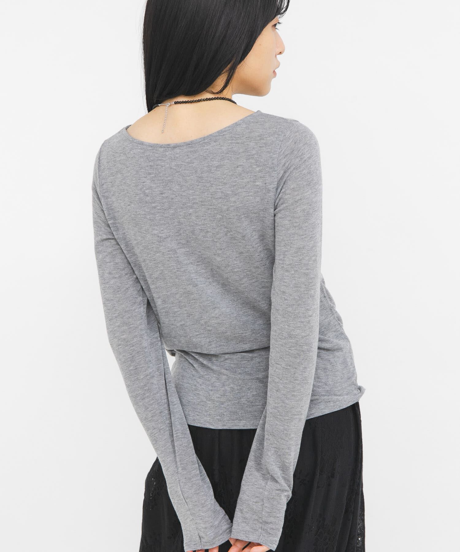  「タックドレープロンTEE」|Tシャツ・カットソー|