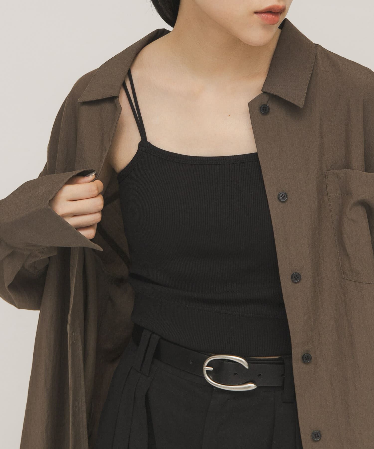  「ダブルストラップクロップドキャミソール」|キャミソール|