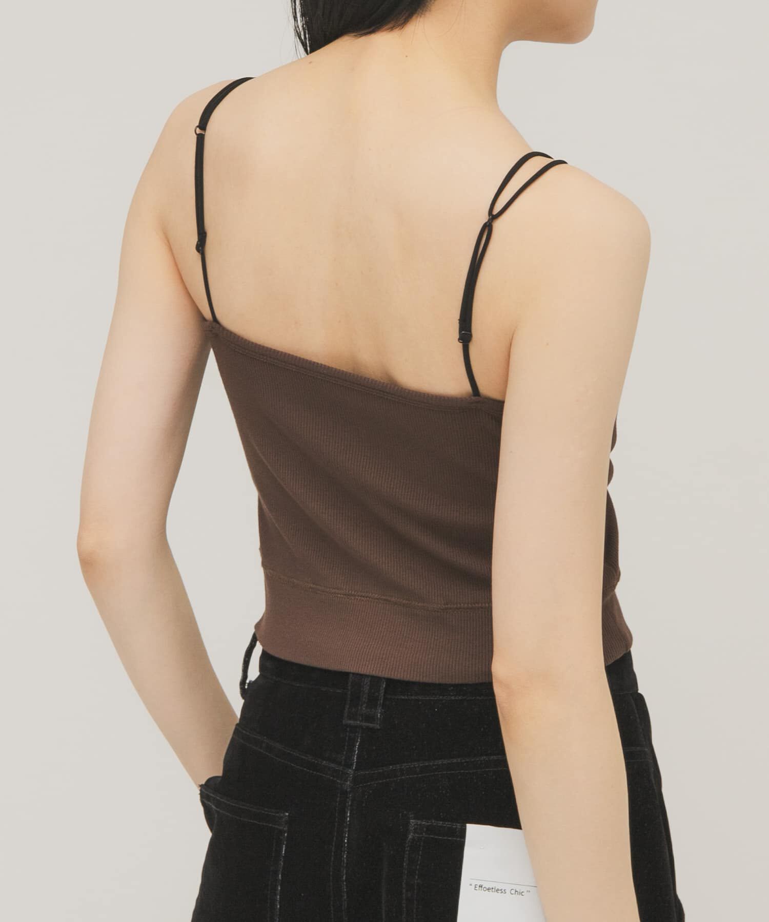  「ダブルストラップクロップドキャミソール」|キャミソール|