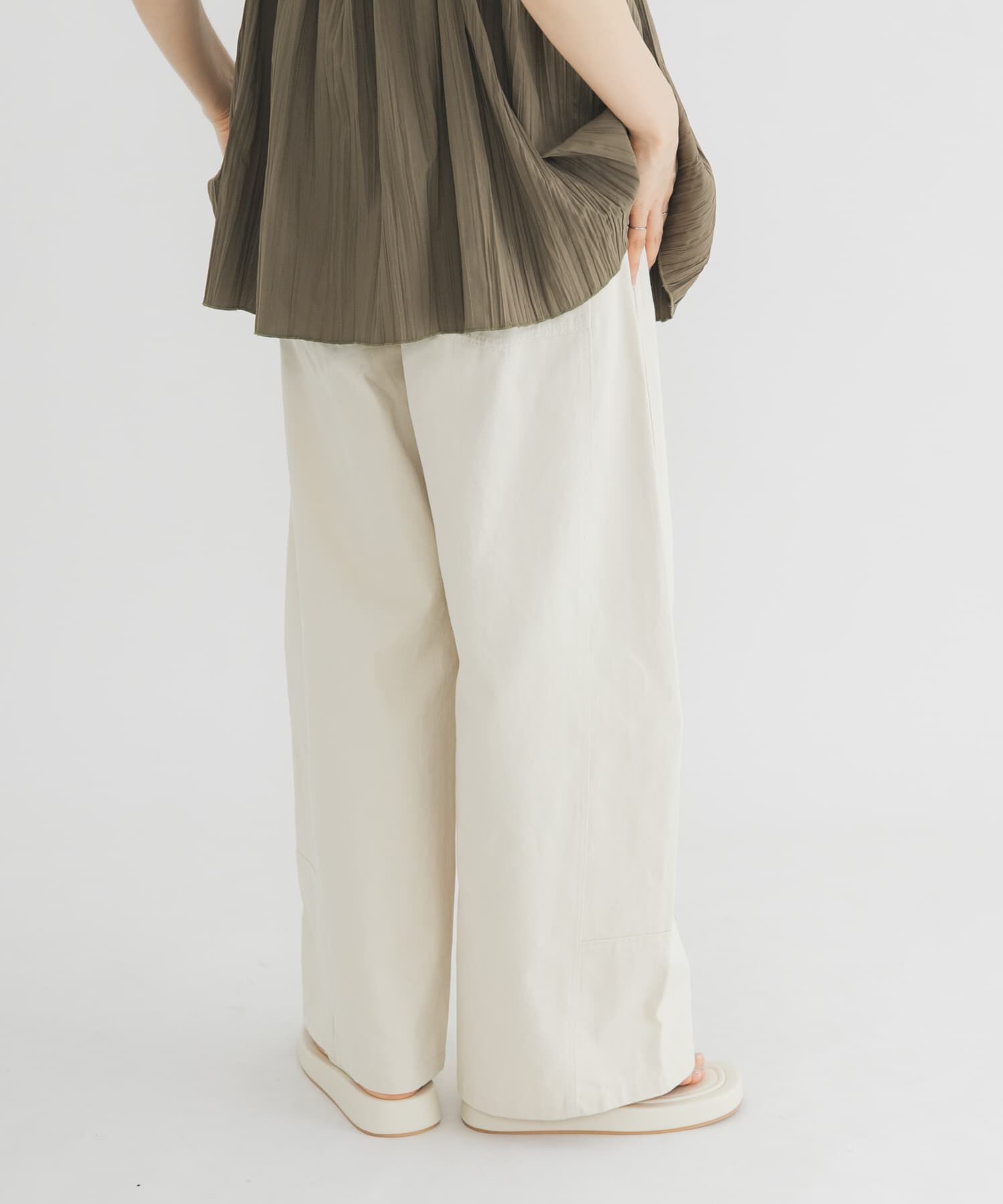  「コクーンWIDEパンツ」|その他|アイボリー
