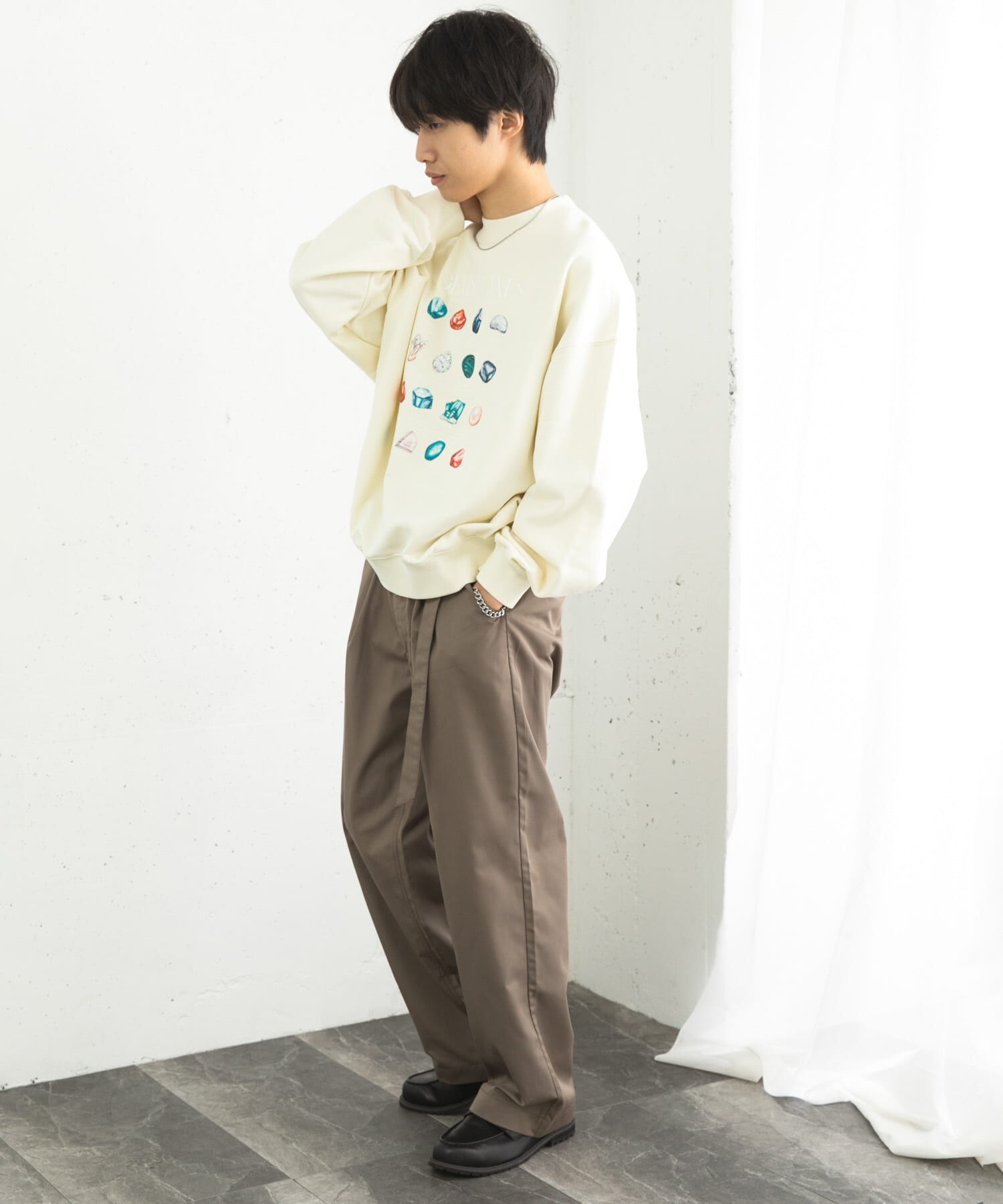 SENSE OF PLACE by URBAN RESEARCH「Gem Stone Cropped Sweat」|スウェット・ジャージ|