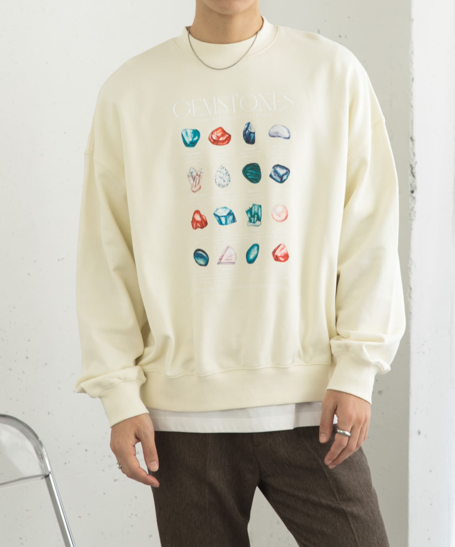 SENSE OF PLACE by URBAN RESEARCH「Gem Stone Cropped Sweat」|スウェット・ジャージ|