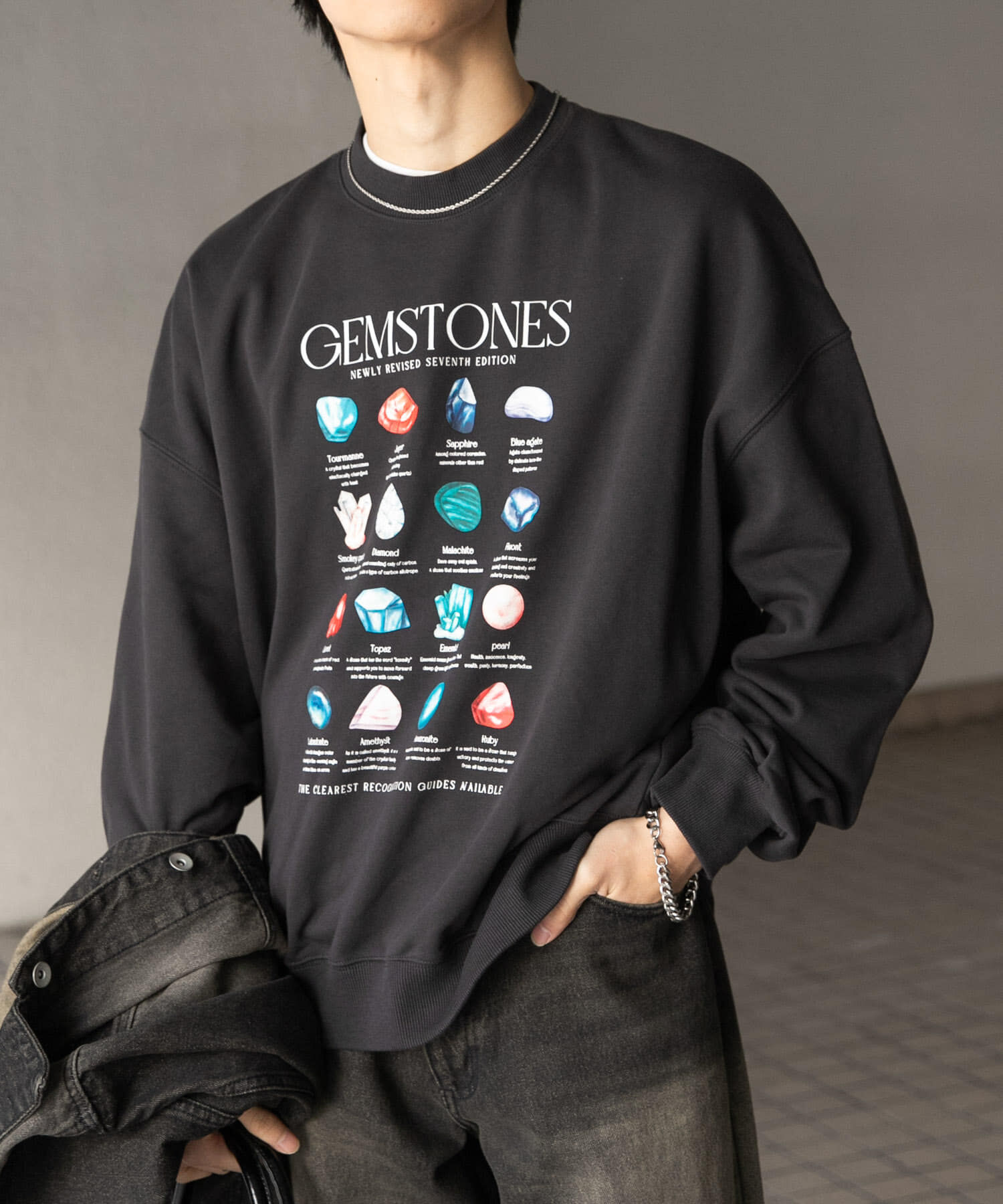 SENSE OF PLACE by URBAN RESEARCH「Gem Stone Cropped Sweat」|スウェット・ジャージ|