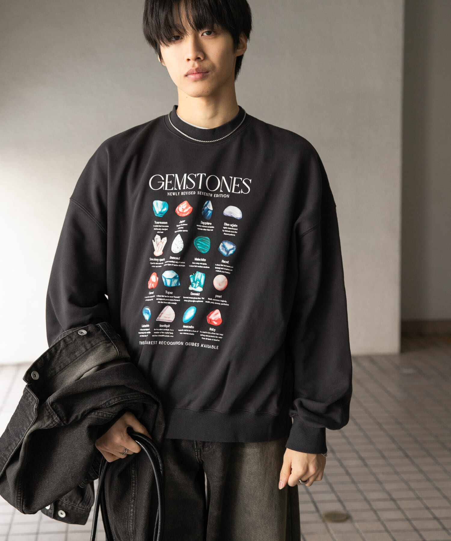 SENSE OF PLACE by URBAN RESEARCH「Gem Stone Cropped Sweat」|スウェット・ジャージ|