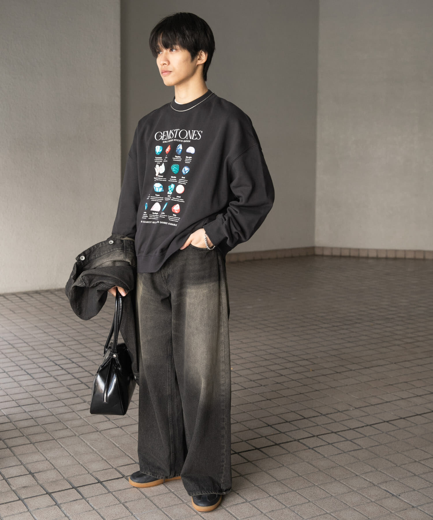 SENSE OF PLACE by URBAN RESEARCH「Gem Stone Cropped Sweat」|スウェット・ジャージ|
