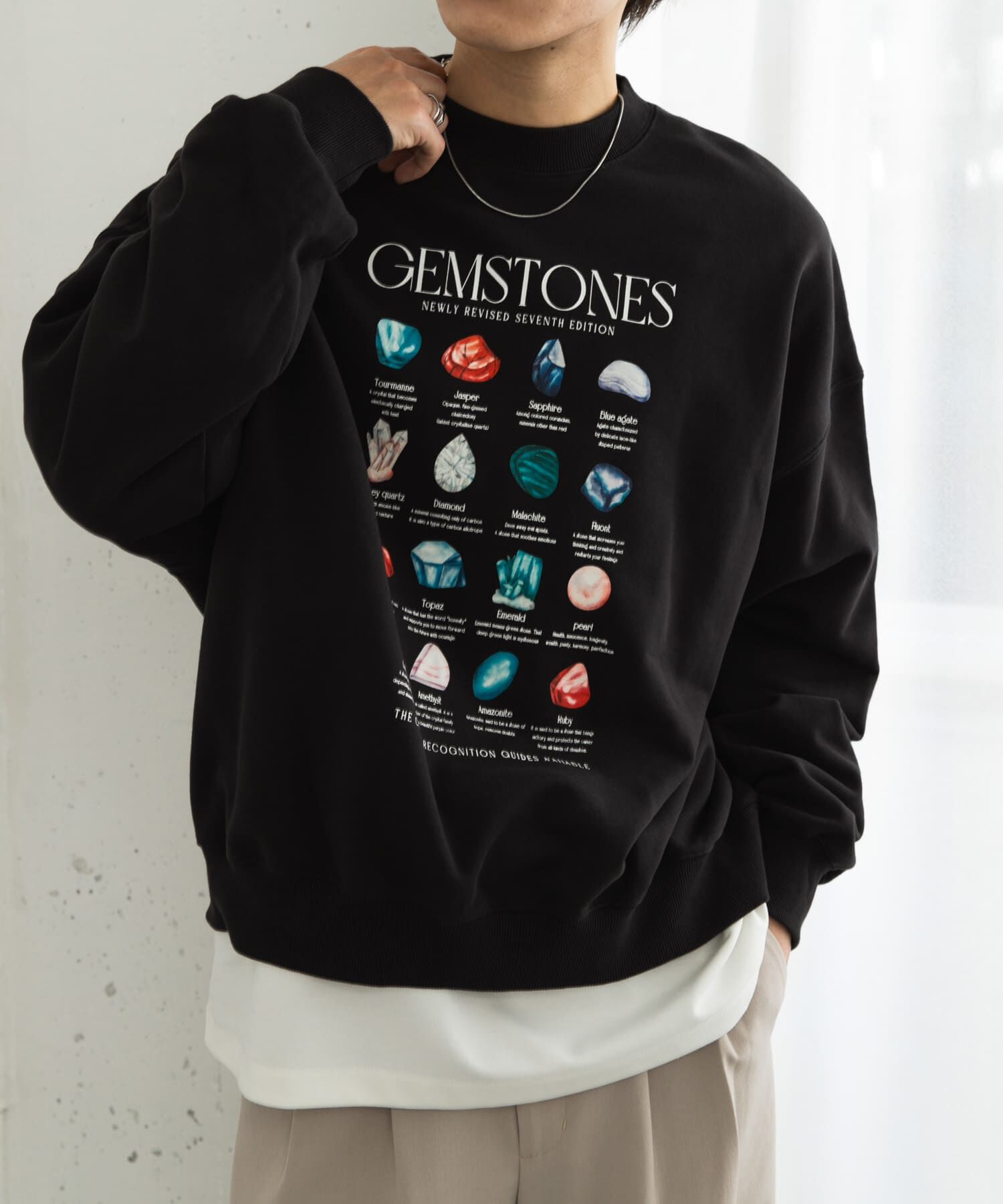 SENSE OF PLACE by URBAN RESEARCH「Gem Stone Cropped Sweat」|スウェット・ジャージ|