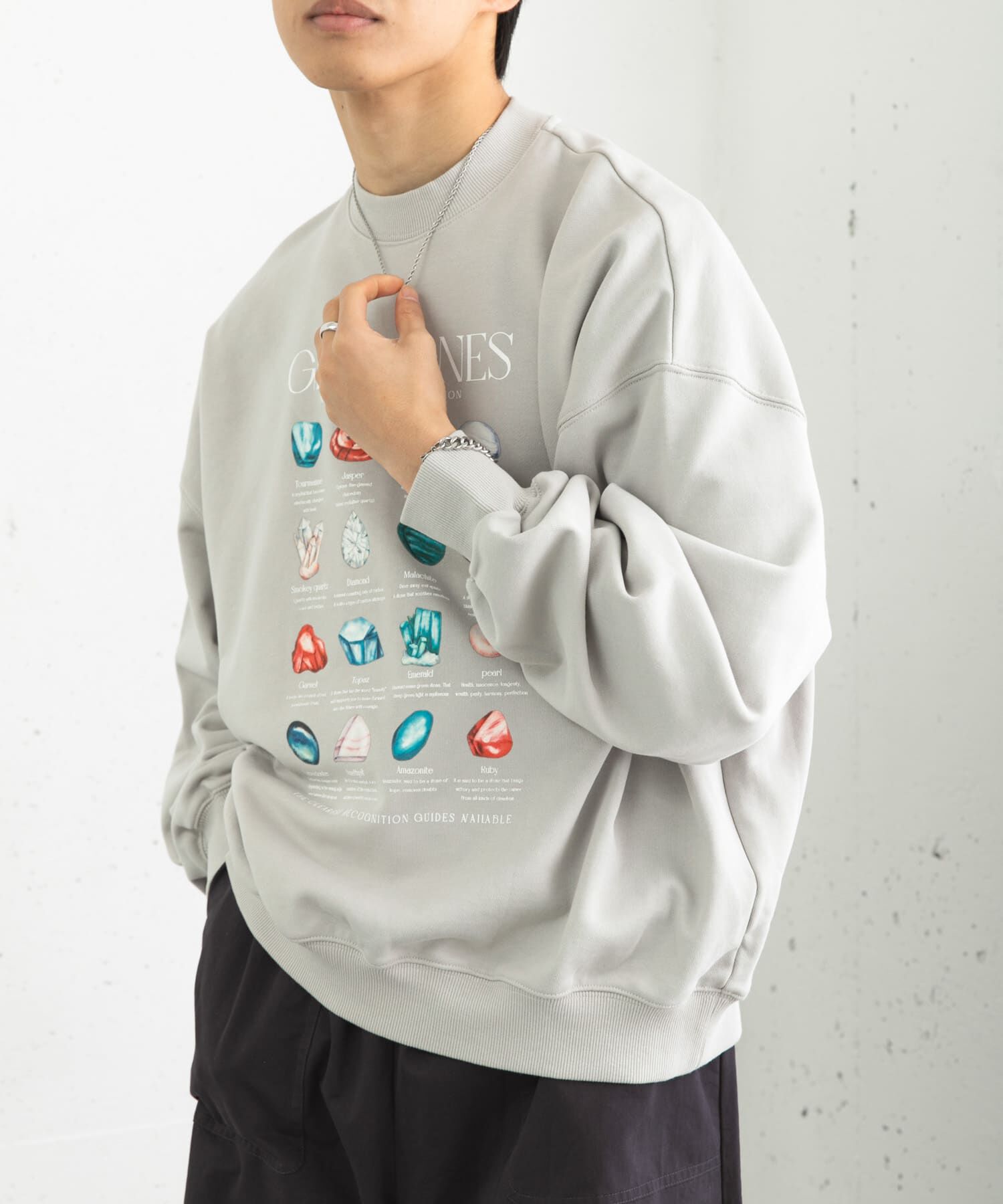 SENSE OF PLACE by URBAN RESEARCH「Gem Stone Cropped Sweat」|スウェット・ジャージ|