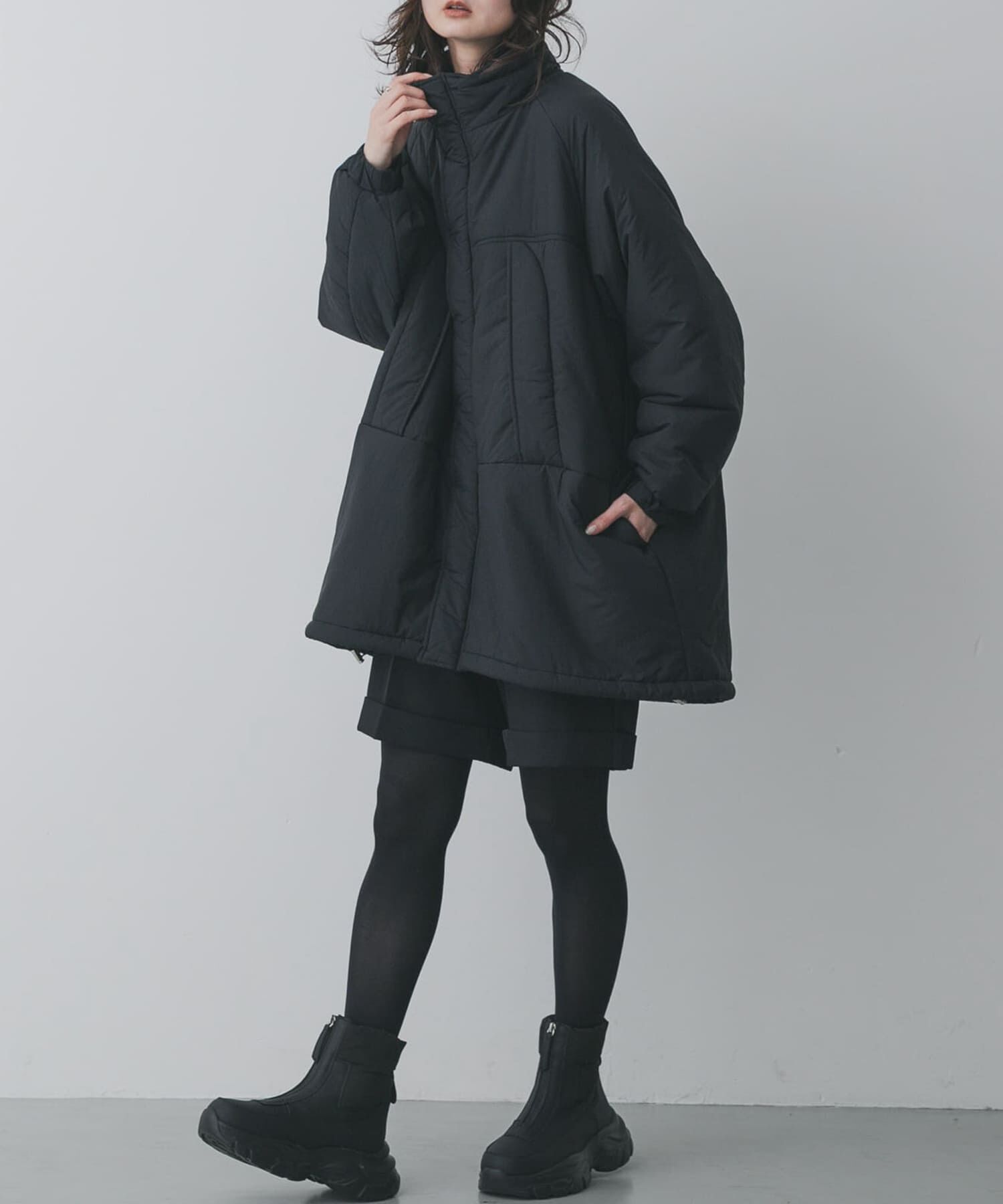 SENSE OF PLACE by URBAN RESEARCH「『撥水』『UR TECH』モンスターコート」|ダウン|ブラック