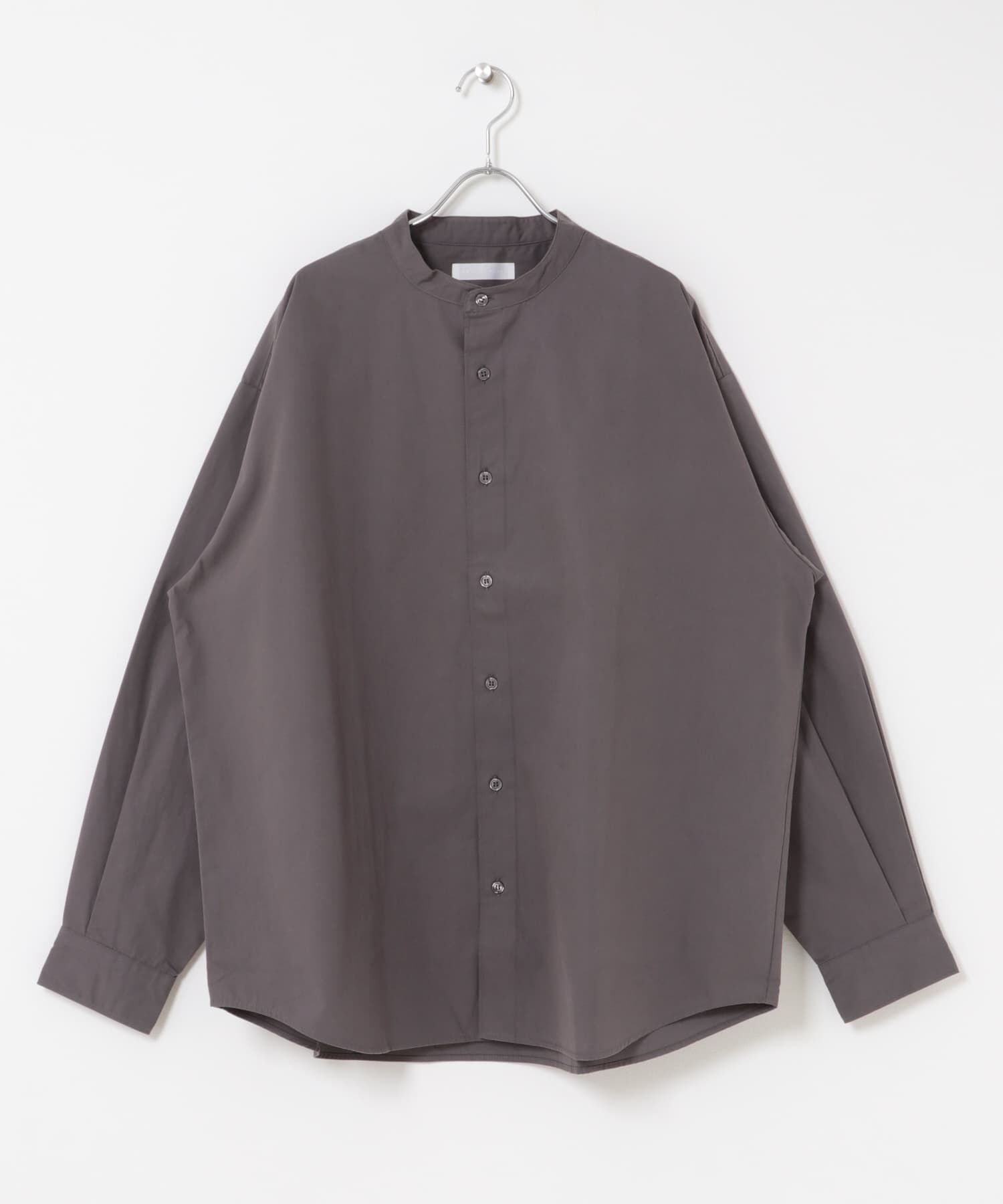 SENSE OF PLACE by URBAN RESEARCH「ピーチブロードバンドカラーロングスリーブシャツ」|シャツ・ブラウス|チャコールグレー