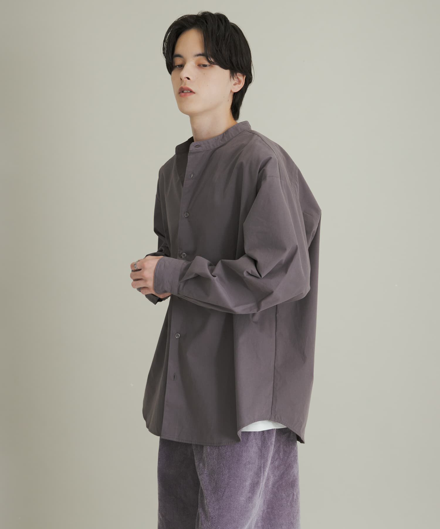 SENSE OF PLACE by URBAN RESEARCH「ピーチブロードバンドカラーロングスリーブシャツ」|シャツ・ブラウス|