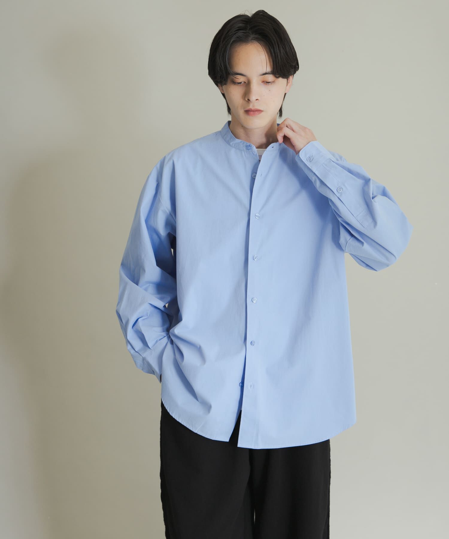 SENSE OF PLACE by URBAN RESEARCH「ピーチブロードバンドカラーロングスリーブシャツ」|シャツ・ブラウス|