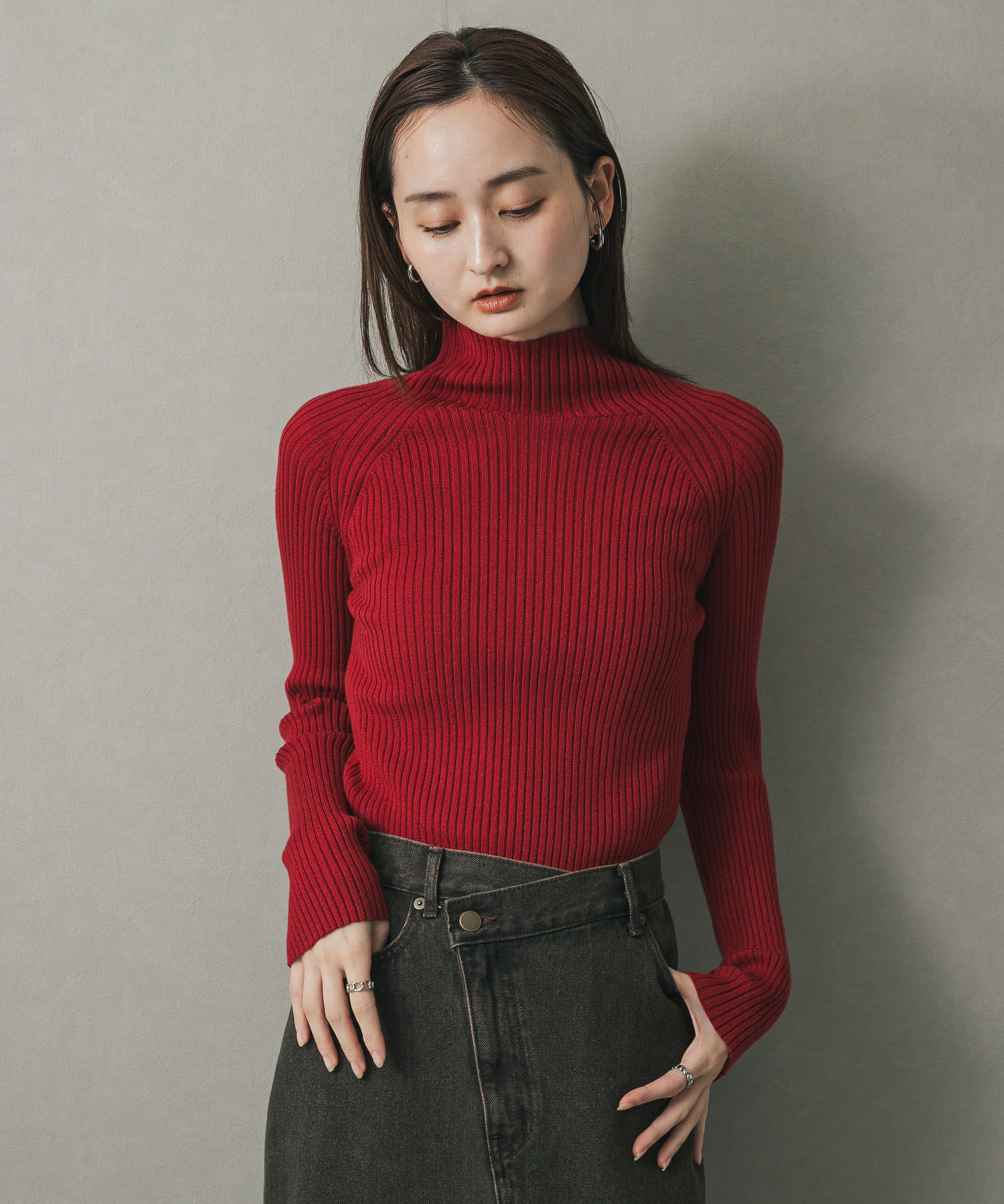 SENSE OF PLACE by URBAN RESEARCH「『一部WEB限定カラー』『毛玉防止』ストレッチリブハイネックセーター」|ニット・セーター|