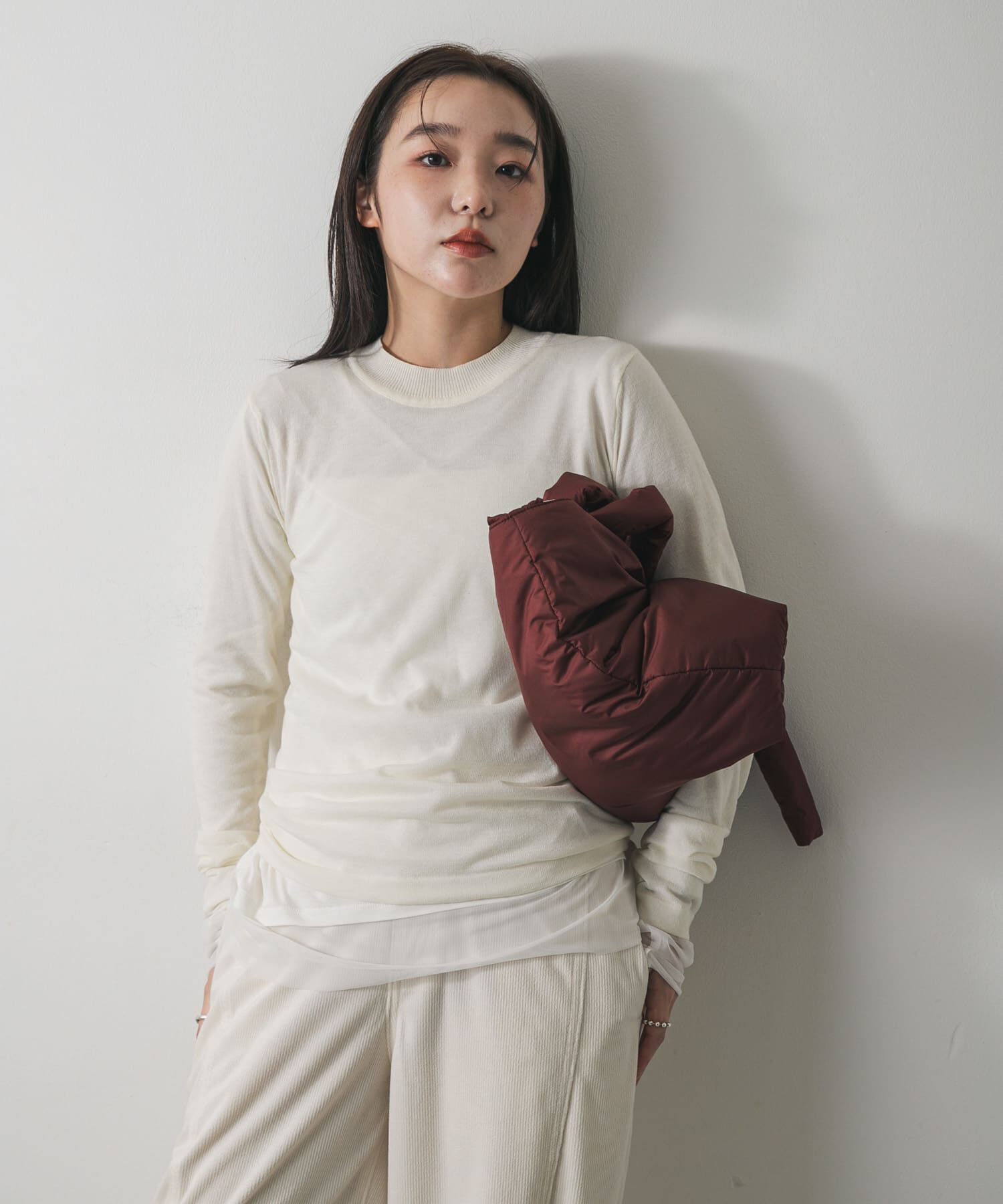 SENSE OF PLACE by URBAN RESEARCH「シアーハイネックセーター」|ニット・セーター|アイボリー