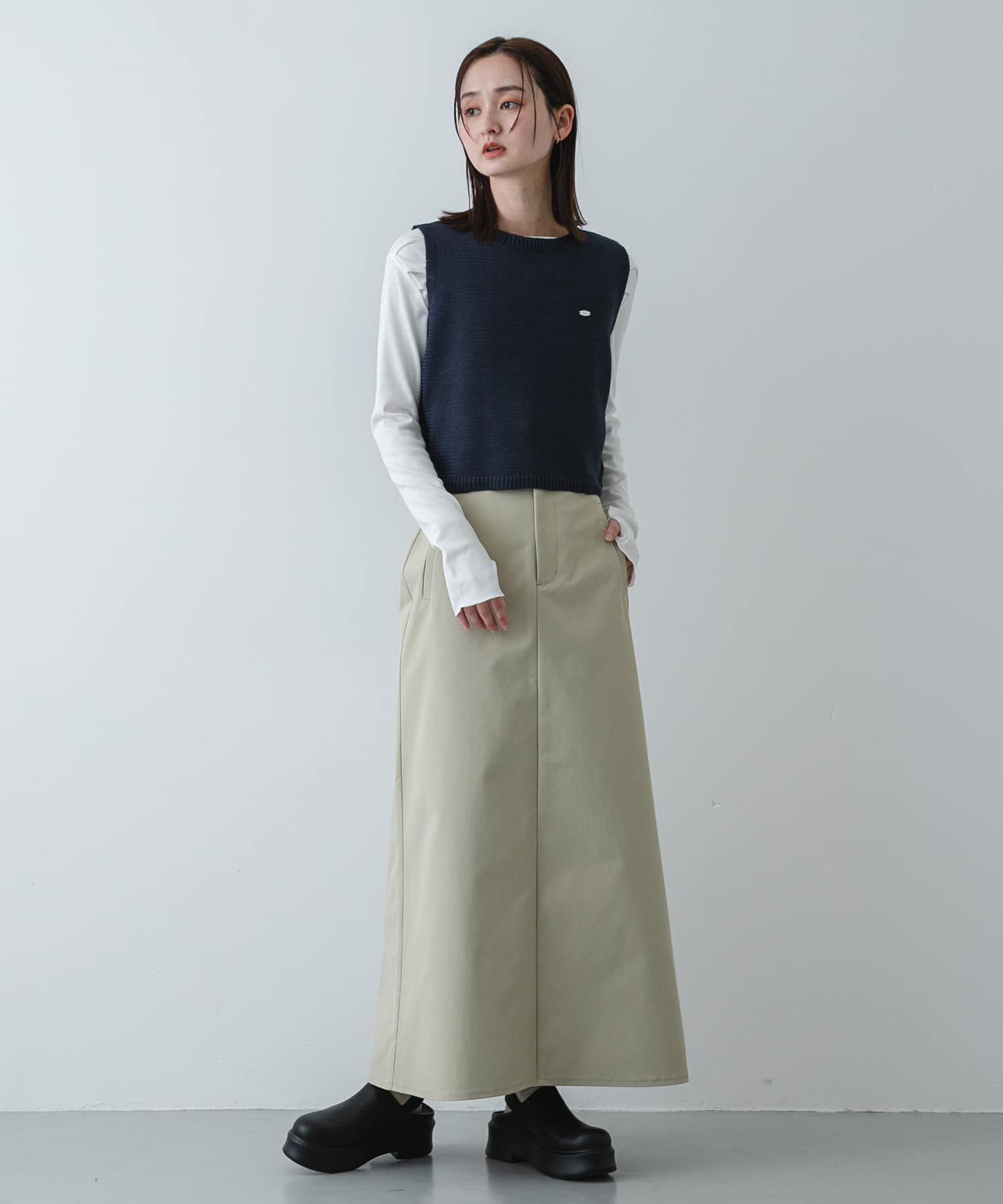 SENSE OF PLACE by URBAN RESEARCH「『イージーケア』フロントポケットチノスカート」|スカート|