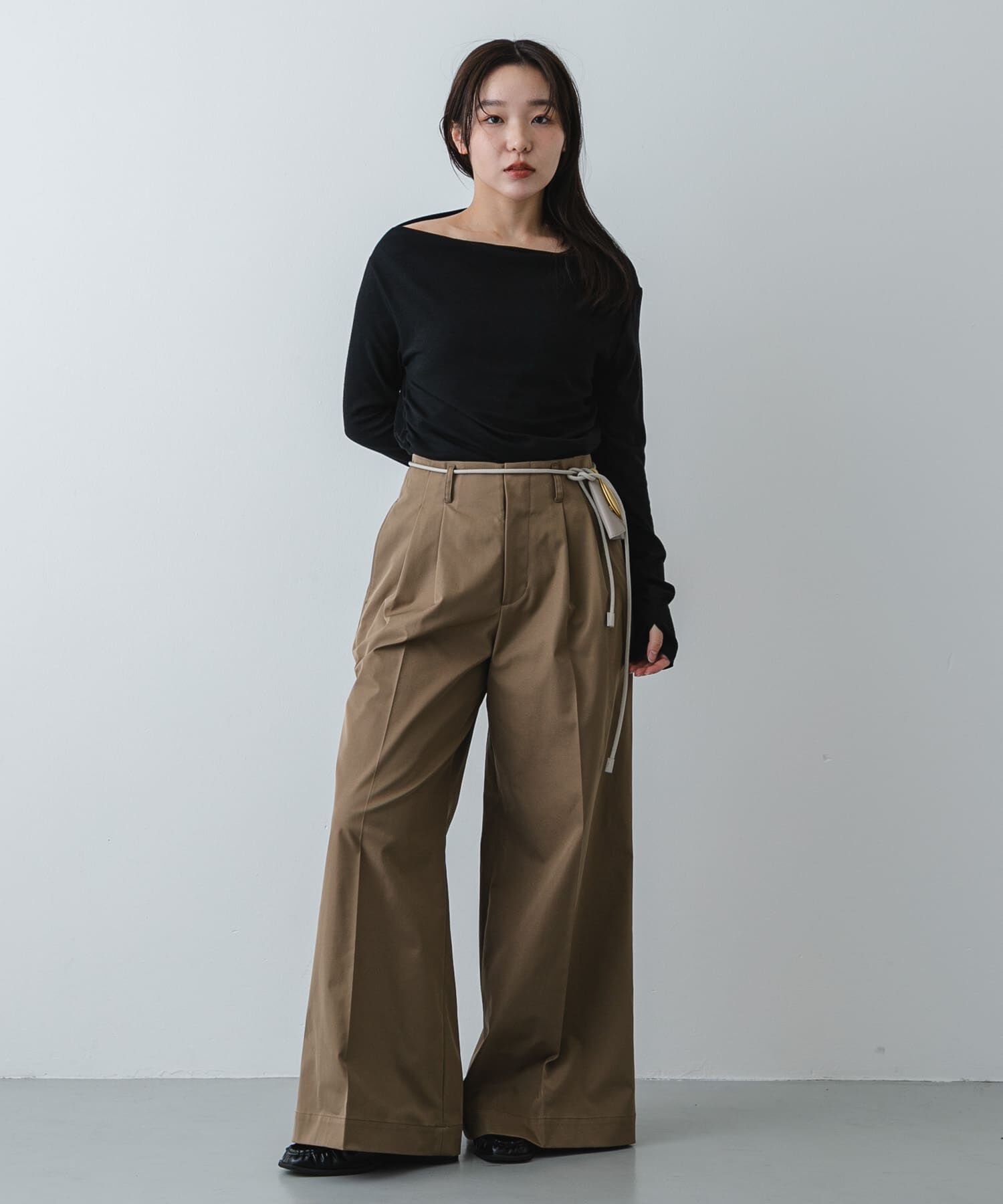 SENSE OF PLACE by URBAN RESEARCH「シアードレープリブトップ」|Tシャツ・カットソー|