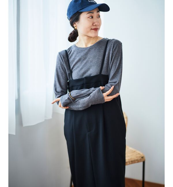 le.coeur blanc「《手洗い可能》シアーリブロングスリーブTシャツ」|Tシャツ・カットソー|