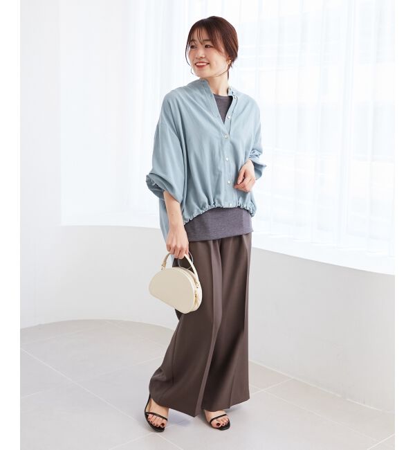 le.coeur blanc「《手洗い可能》シアーリブロングスリーブTシャツ」|Tシャツ・カットソー|