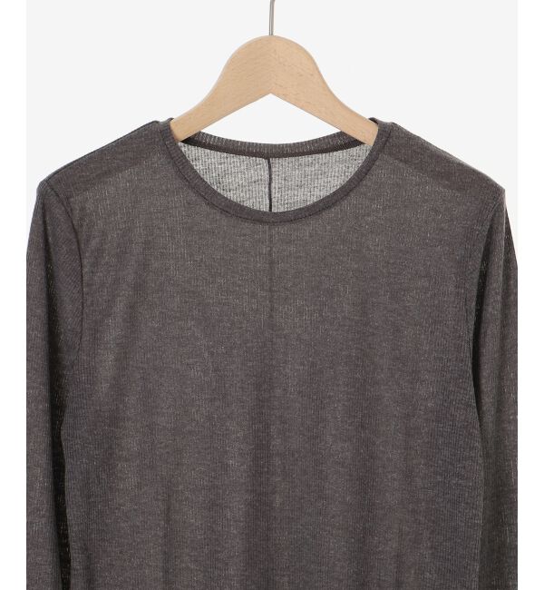 le.coeur blanc「《手洗い可能》シアーリブロングスリーブTシャツ」|Tシャツ・カットソー|