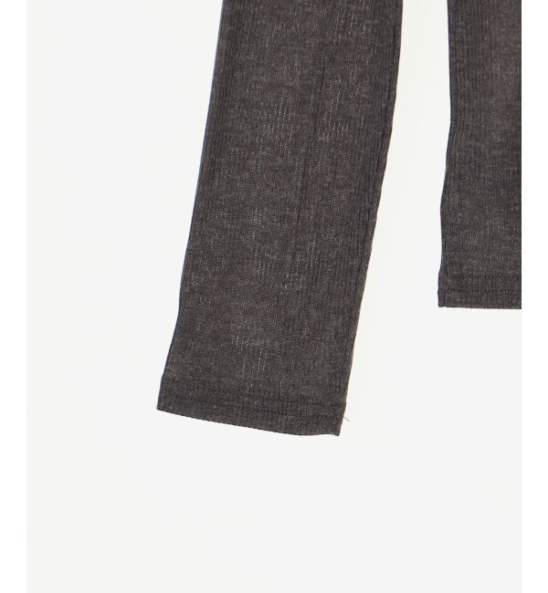 le.coeur blanc「《手洗い可能》シアーリブロングスリーブTシャツ」|Tシャツ・カットソー|