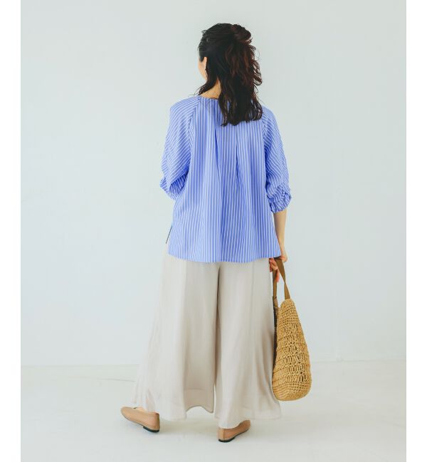  「《手洗い可能》シアーワイドフレアパンツ」|その他|