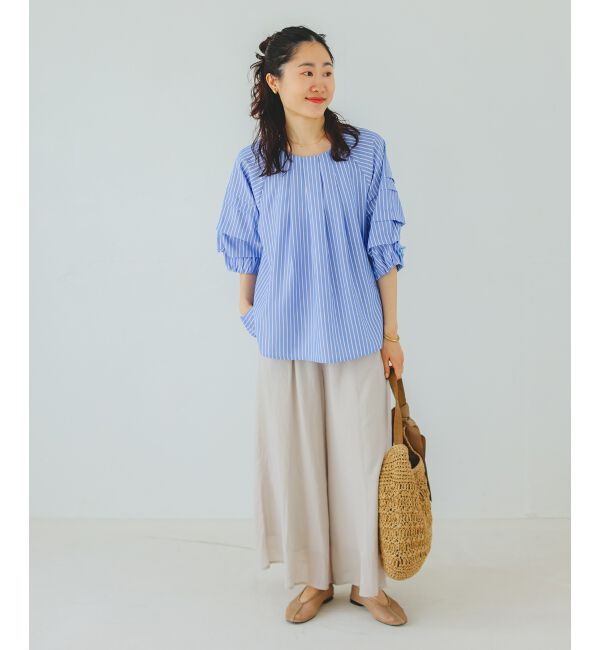  「《手洗い可能》シアーワイドフレアパンツ」|その他|