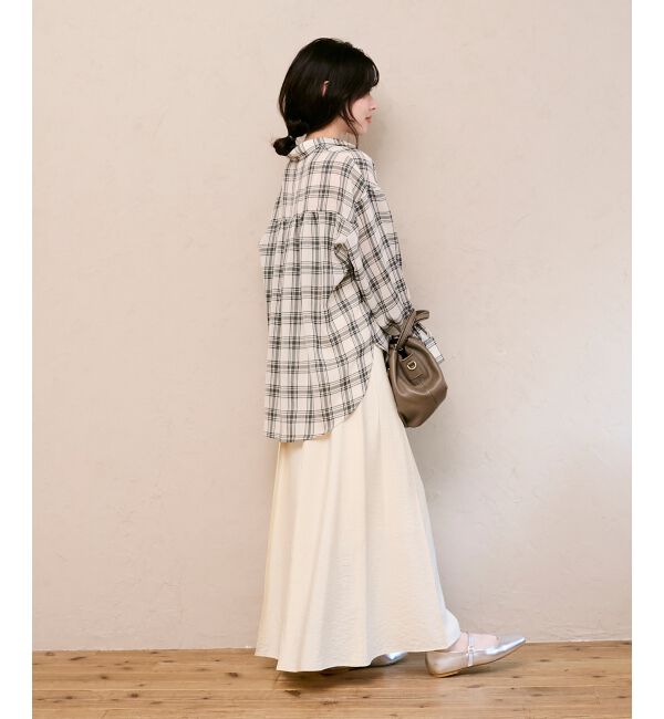  「シアーチェックオーバーシャツ」|シャツ・ブラウス|