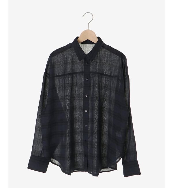  「シアーチェックオーバーシャツ」|シャツ・ブラウス|