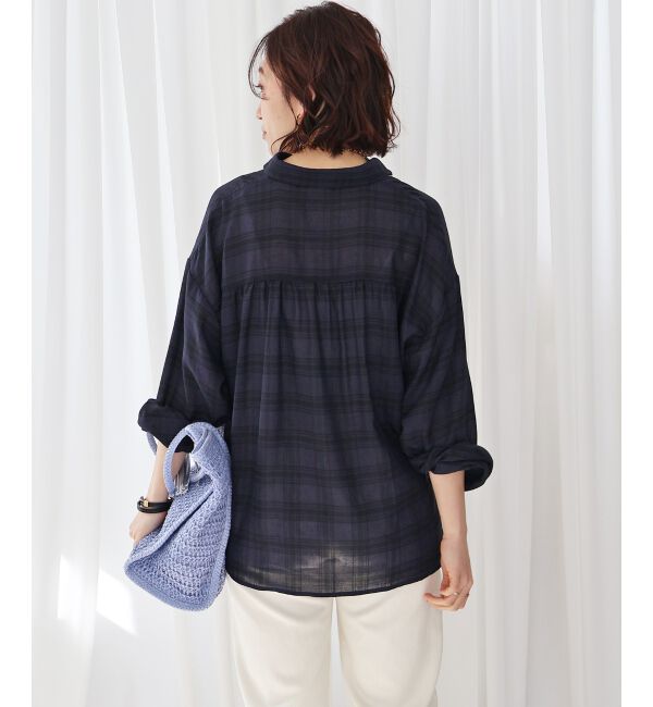  「シアーチェックオーバーシャツ」|シャツ・ブラウス|