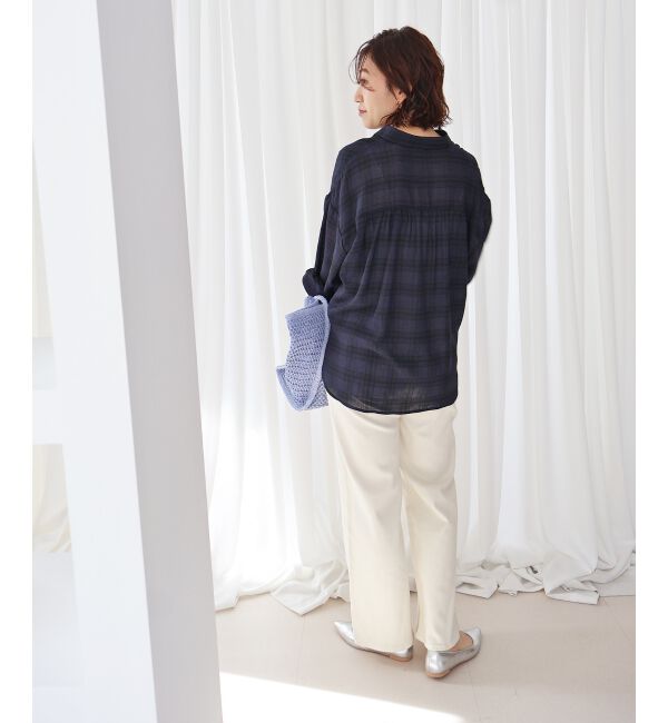  「シアーチェックオーバーシャツ」|シャツ・ブラウス|