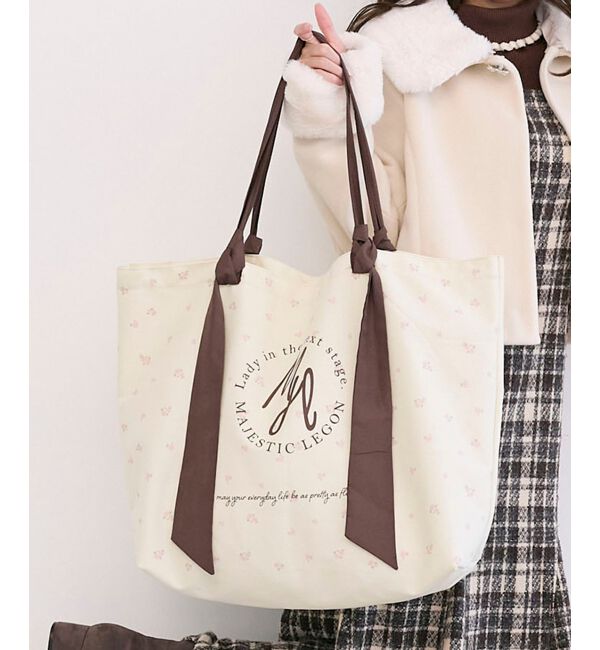  「MJリボンハンドルトートバッグA」|トートバッグ|
