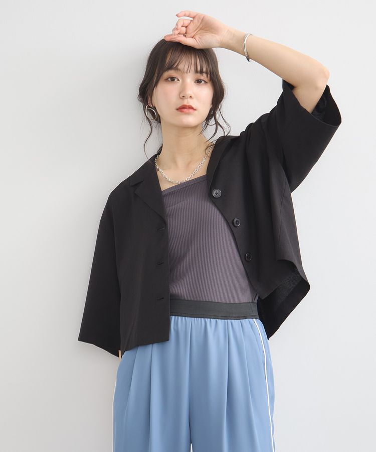 earth music&ecology「リラックスシャツジャケット / リネン混」|テーラードジャケット|