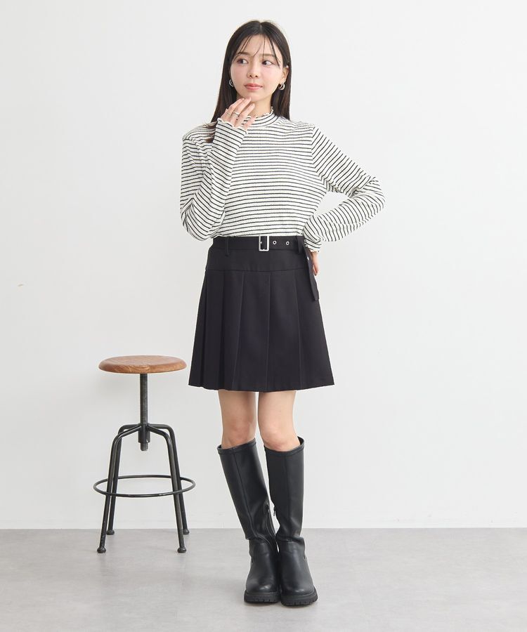 earth music&ecology「ランダムチェーンリブハイネックプルオーバー」|Tシャツ・カットソー|